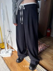 Modern layered color block slacks