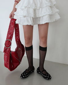 Dotted Mary Jane Flats