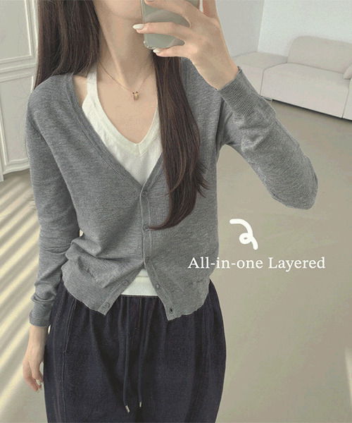 Soft halter neck sleeveless one-piece point knitwear cardigan