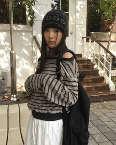 Wheel Angora Nordic Beanie *Khaki, Sky Blue Available for Same-Day Shipping