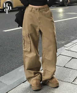 カイル顔料2ボタンパラシュートカーゴワイドパンツ