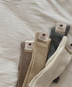 Soft Wool Cashmere Long Socks