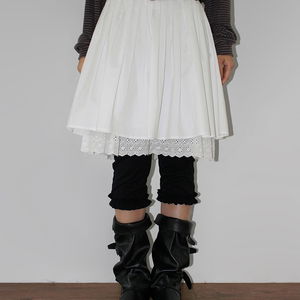 LOVELY LACE LAYERED SKIRT (white)