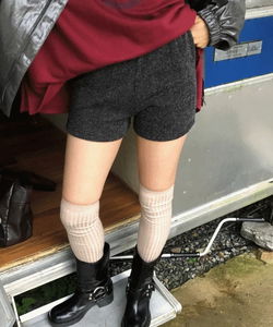 뽀잉 3부 4부 가을 겨울 니트 숏팬츠 2 color