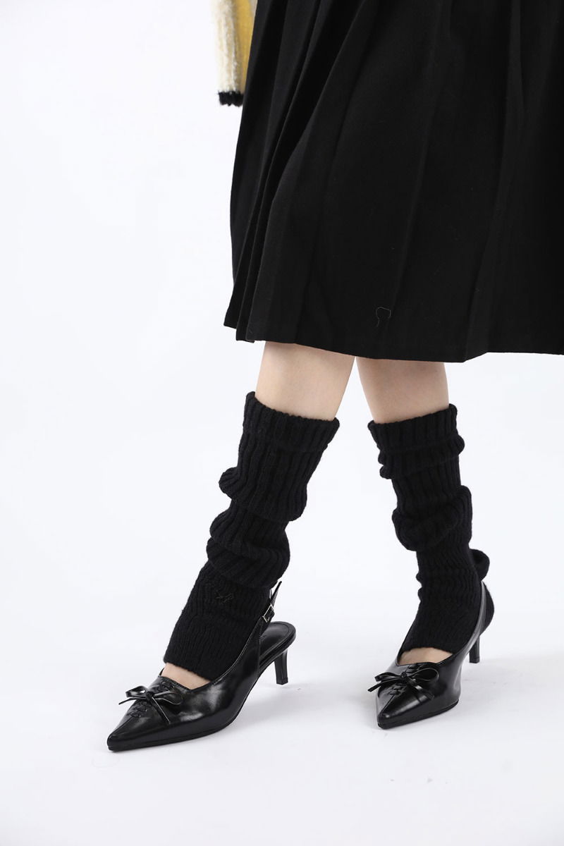 리본 슬링백 스틸레토