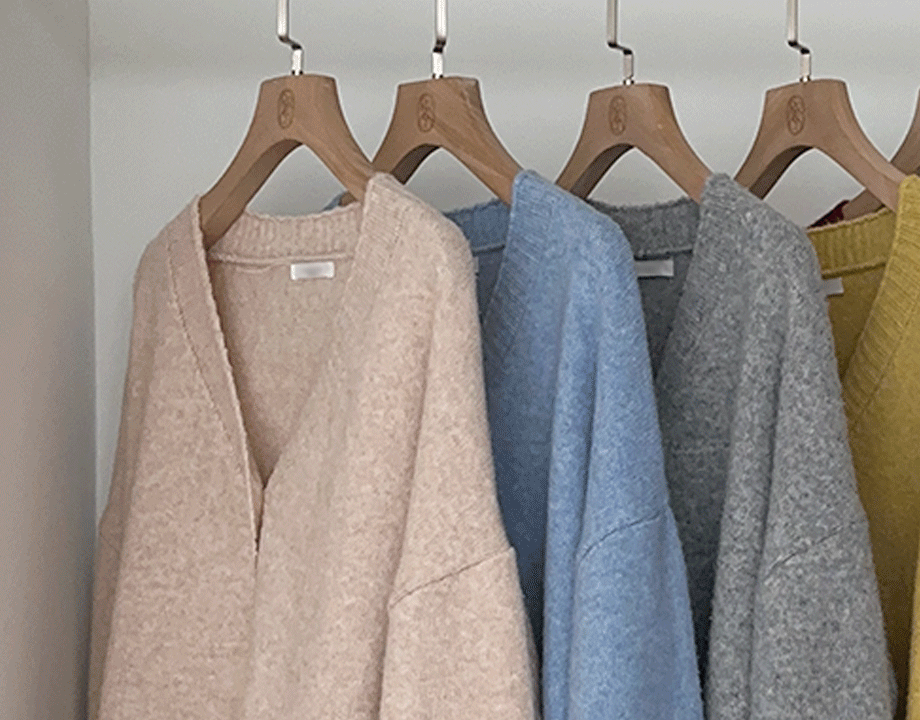 리리앤코 포이드앤 울 스판 루즈핏 니트 가디건