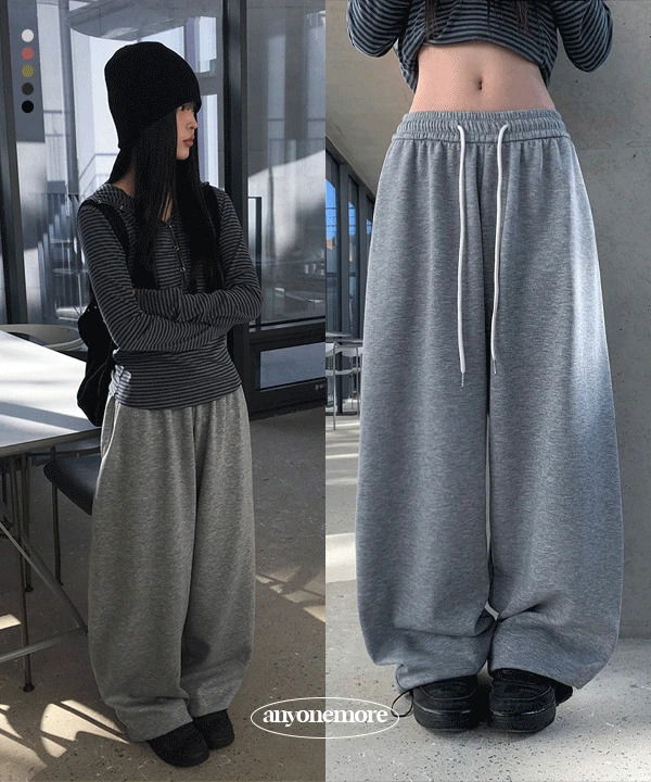 時尚剪接寬版運動長褲 (人氣商品配送延遲)
