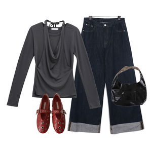 jeans,LongSleeve,flats 코디