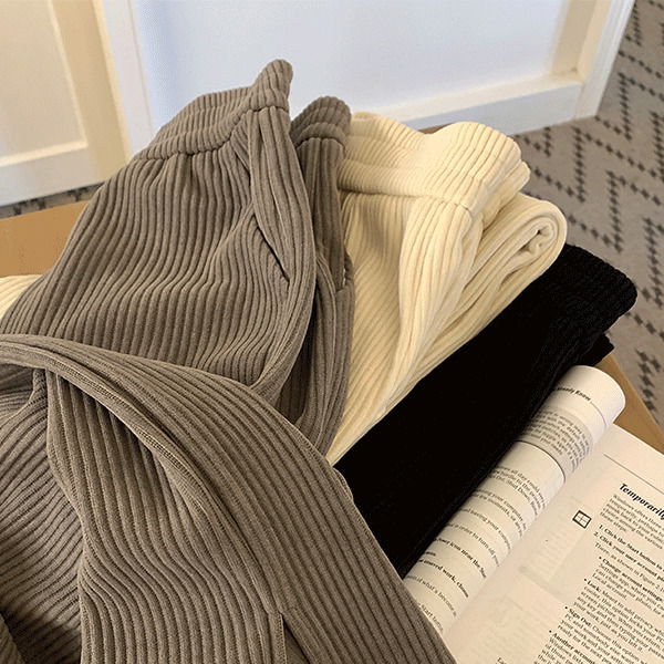 羅紋鬆緊腰長褲