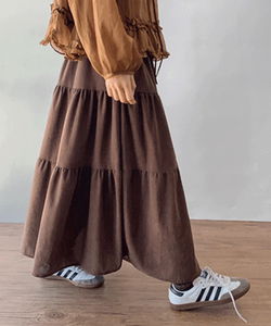 로셀라 캉캉 밴딩 롱 스커트