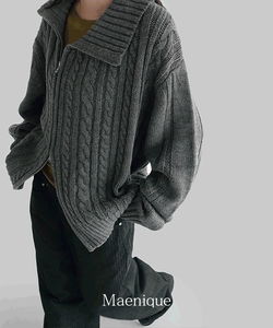 ペネロケーブルツーウェイニットジップアップ