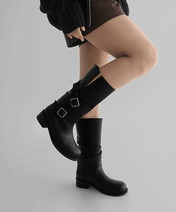 Katen Two-Way Buckle Long Boots