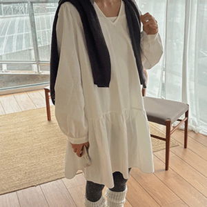 스레인 레이어드 미디 원피스