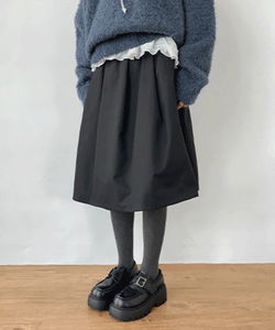 Nuzua Fine Banding Midi Skirt