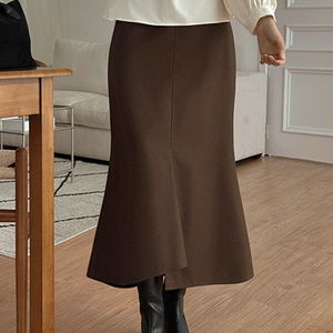 쇼콜라 머메이드 뒷밴딩 롱 스커트 84495