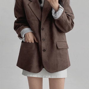 라이닝스웨이드자켓 -2color