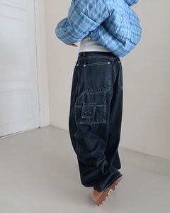 Carpenter Dark Blue Wide Pants