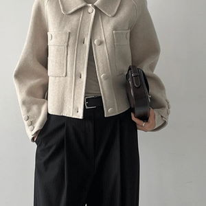 슬로우 포켓 울 핸드메이드 숏 자켓 (3C)