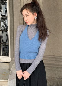 Halterneck Knitwear Bustier