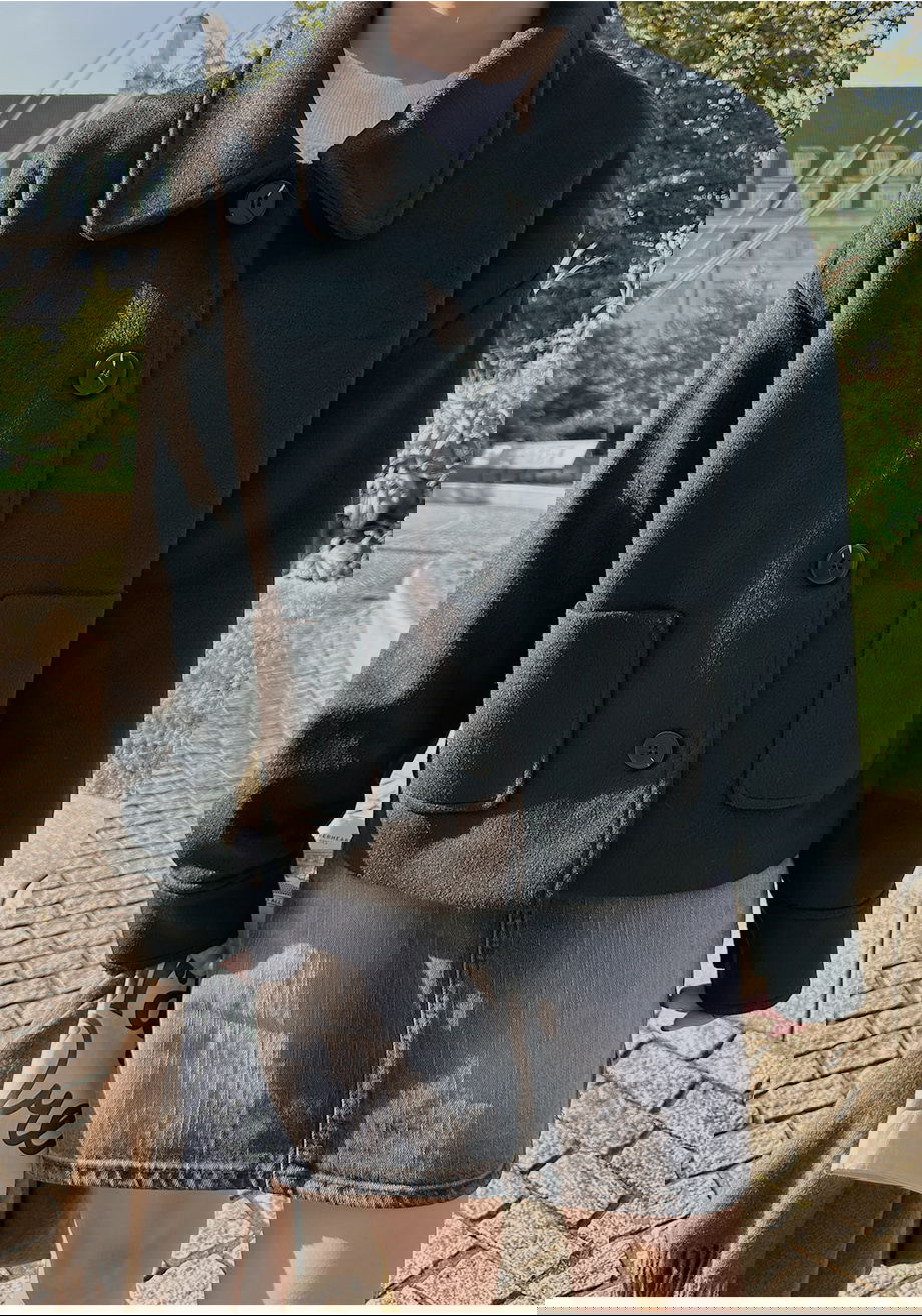 리리앤코 비바트링 싱글 버튼 숏 코트