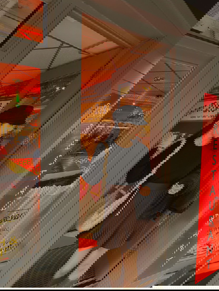 리리앤코 로웬드 겉기모 스판 뒷밴딩 플리츠 치마바지