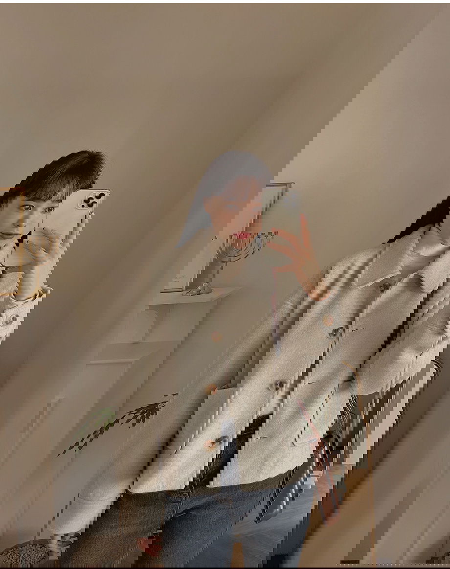 리리앤코 비바트링 싱글 버튼 숏 코트