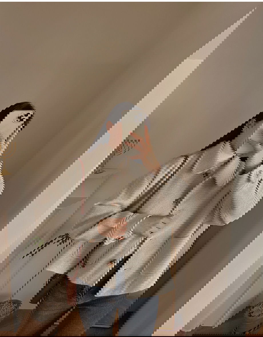 리리앤코 비바트링 싱글 버튼 숏 코트