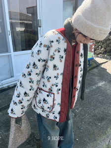 花卉印花雙面穿夾克