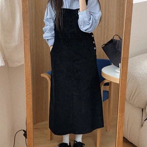 프라일 코듀로이 오버롤 롱원피스