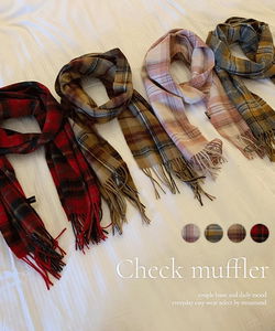 Remitz Wool Check Surgery Muffler - 4 colors