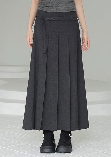 드레브 플리츠 롱스커트