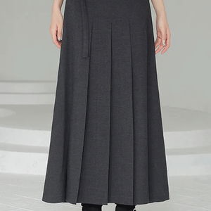 드레브 플리츠 롱스커트