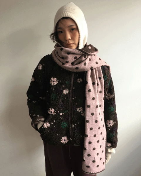 휩크림 도트 머플러 (3color)