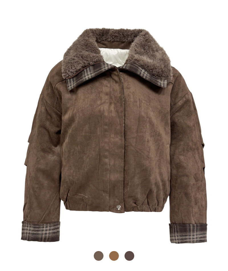 ローエンスウェードファーカラージャケット