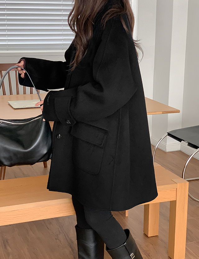 オルタルーズフィットウールハンドメイドハーフコート