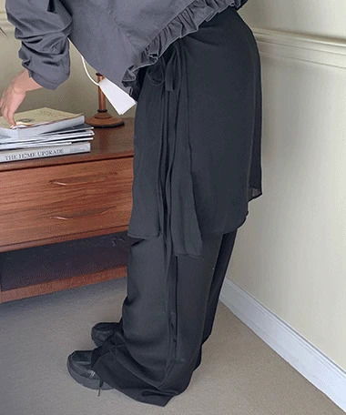 Lavento Layered Chiffon Wrap Skirt