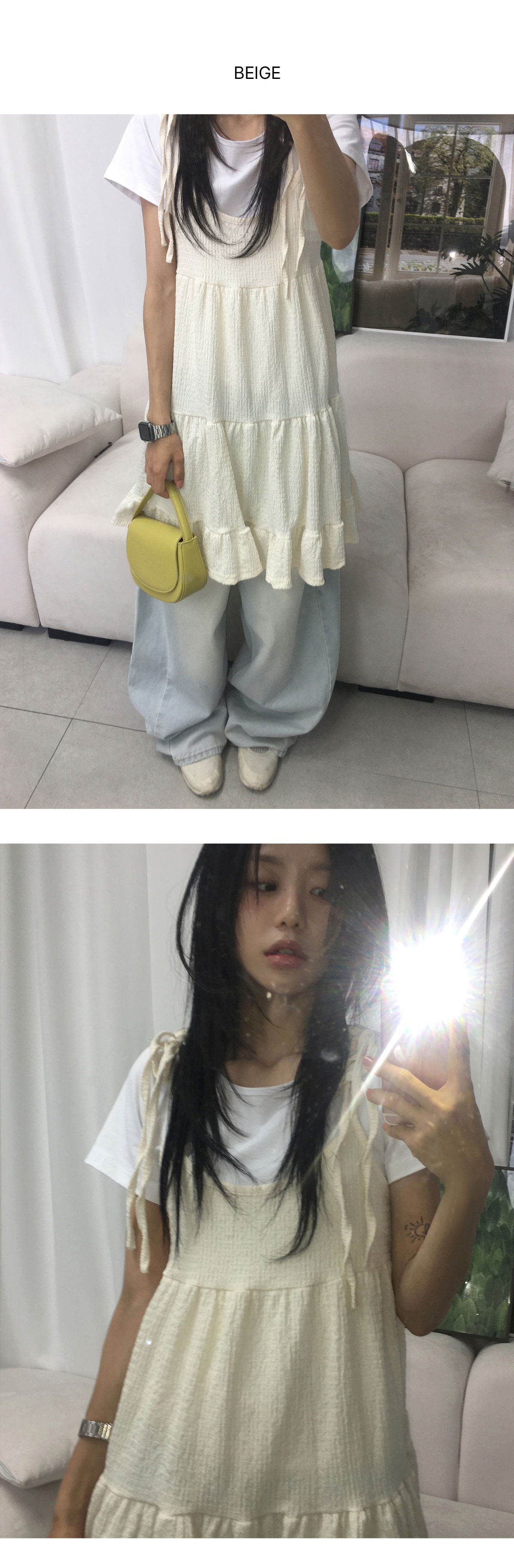 긴팔 티셔츠 모델 착용 이미지-S1L11