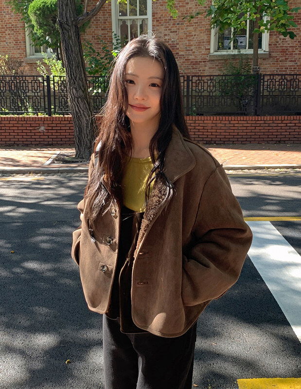 테드엘 리버시블 카라 무스탕 자켓