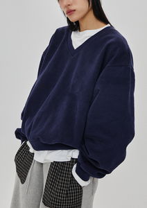 V-Neck neck corgi Sweatshirt