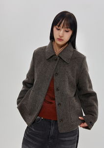 히든 버튼 크롭 자켓(3colors)