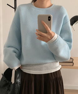 T-Rumble Round Balloon Fit Long Sleeve Knitwear - 5 Colors