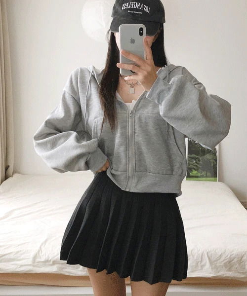 Poznan Basic Plain Fleece Fleece-lined Zip-Up Sweatshirt 拉鍊外套