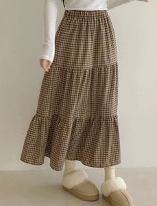 ビンテージチェックロングスカート