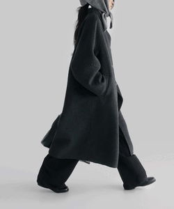 Berti single overfit wool long coat