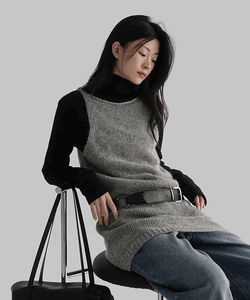 Coren Wool Knitwear Layered Dress