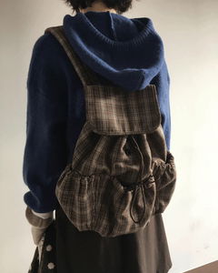 너티 체크 백팩 (2color)