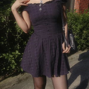 ︎ONLY VIVIC ︎DEEP PURPLE PUNCHING MINI DRESS