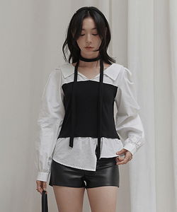 Epi Strap Set Layered Uneven Shirt