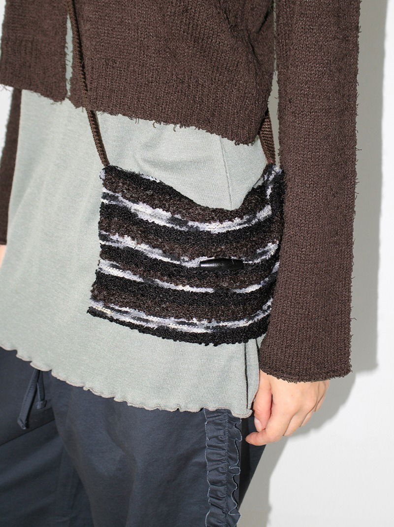 MULTI TOGGLE KNIT BAG (burgund / brown)