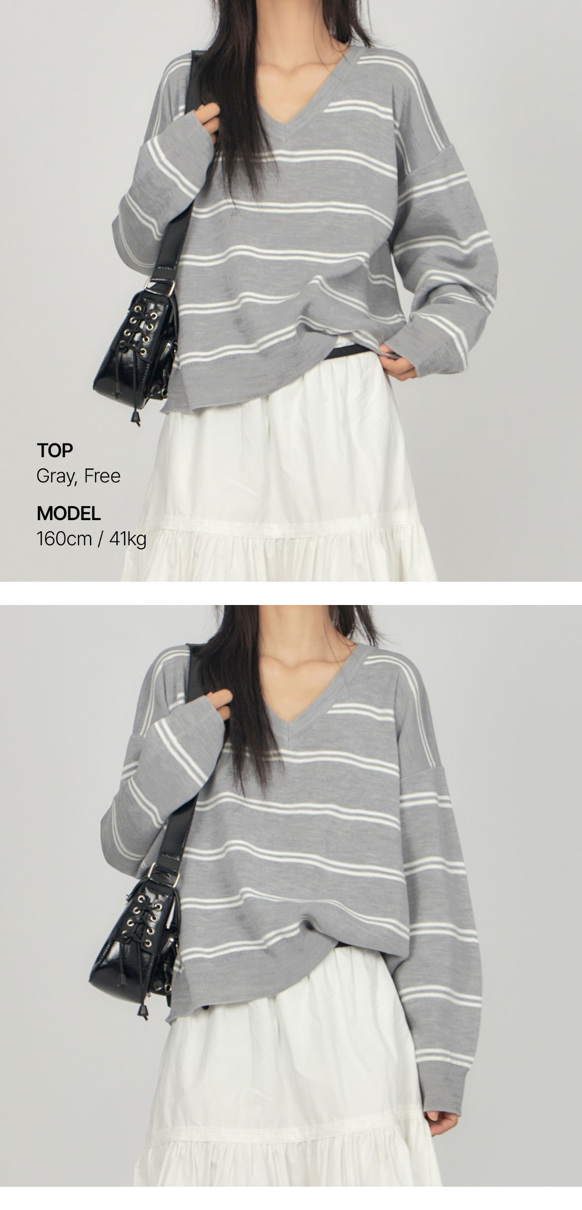 긴팔 티셔츠 모델 착용 이미지-S1L13